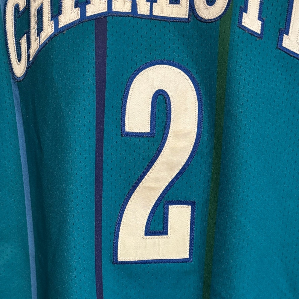 1992-93 Mitchell & Ness Charlotte Hornets Larry Johnson Hardwood Classics Jersey - Picture 3 of 10